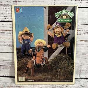 Cabbage Patch Kids Vintage 1984 Cowboys 25 Piece Tray Puzzle